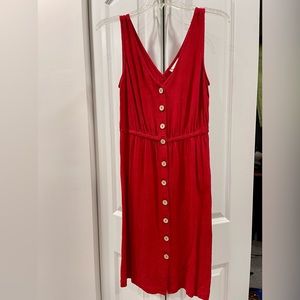 Red casual dress